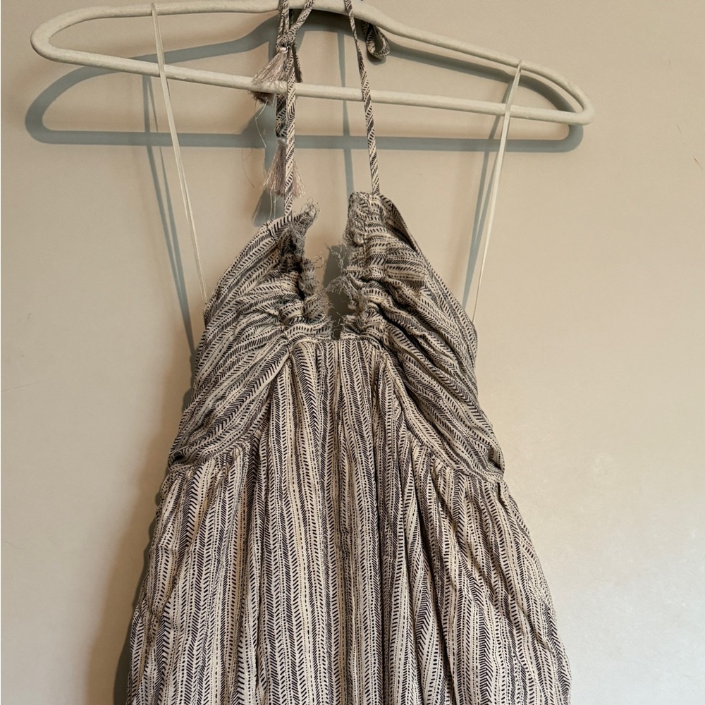 Mahina NWT Striped Halter Maxi Dress